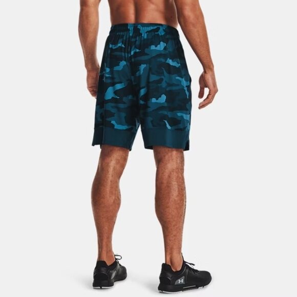 2/$30 Under Armour Stretch Train Camo Shorts High Rise Blue Medium #A0772 - Picture 7 of 12